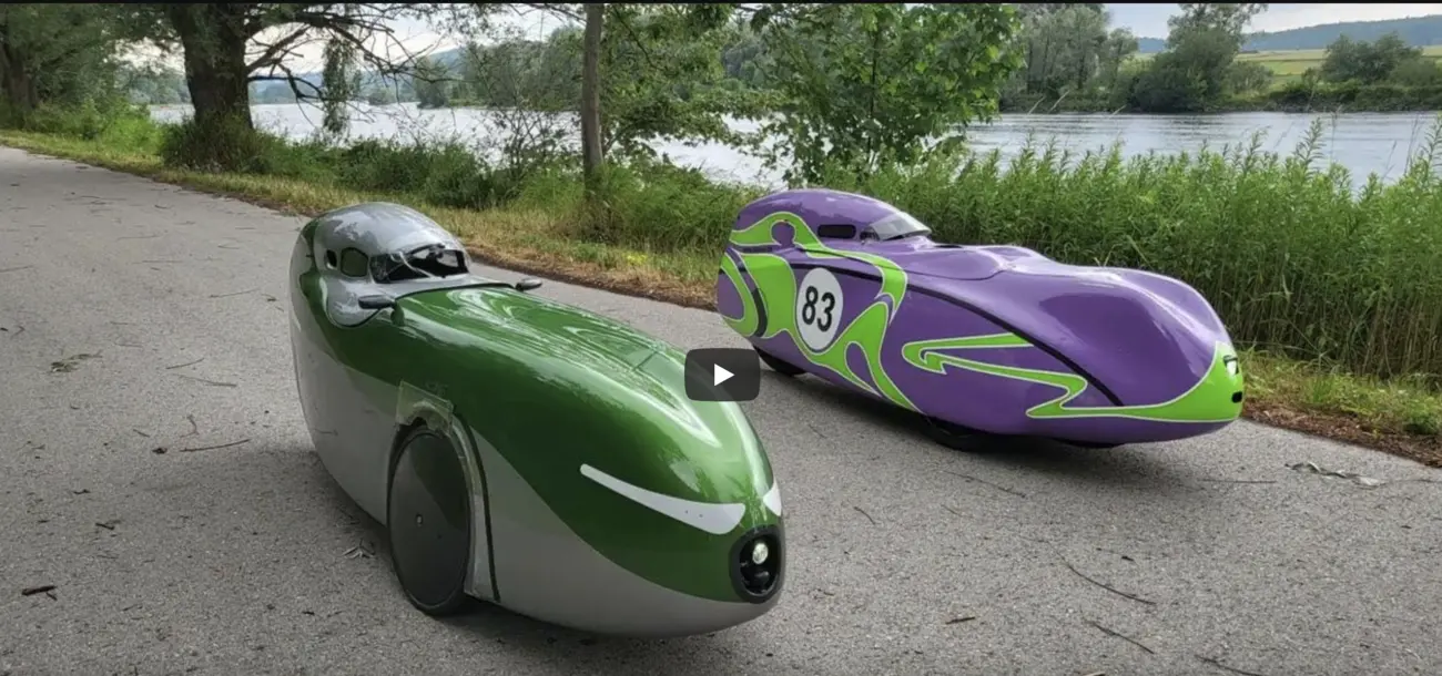 Roadtrip 500 km with 2 Velomobiles - seeing Walhalla and bavarian Forest