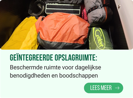 Beschermde ruimte voor dagelijkse benodigdheden en boodschappen